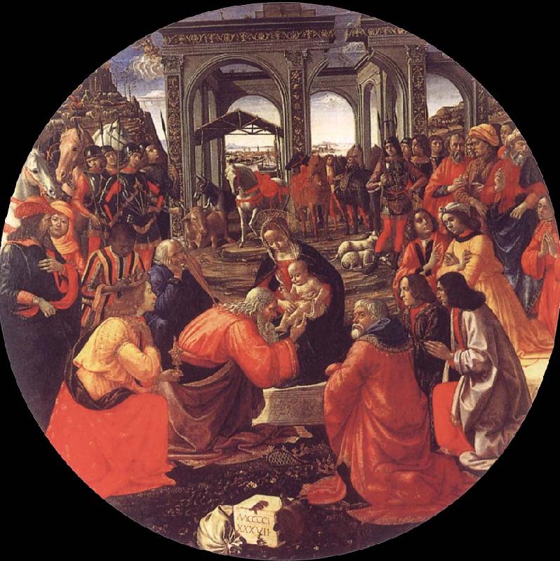 Domenico Ghirlandaio The adoration of the Konige Germany oil painting art